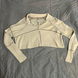 Urban Outfitters BDG cropped collared long sleeve